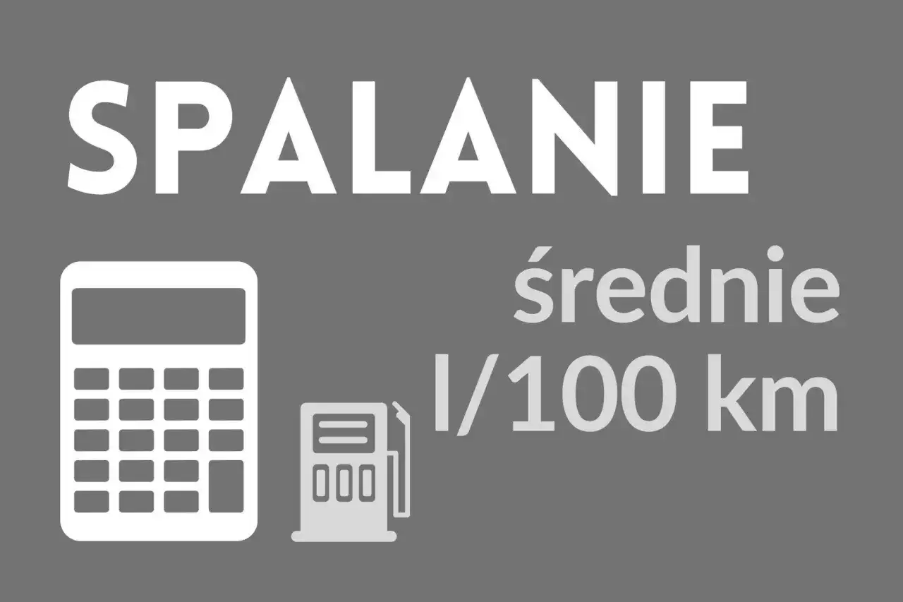 Ikona kalkulatora i dystrybutora paliwa obok napisu 